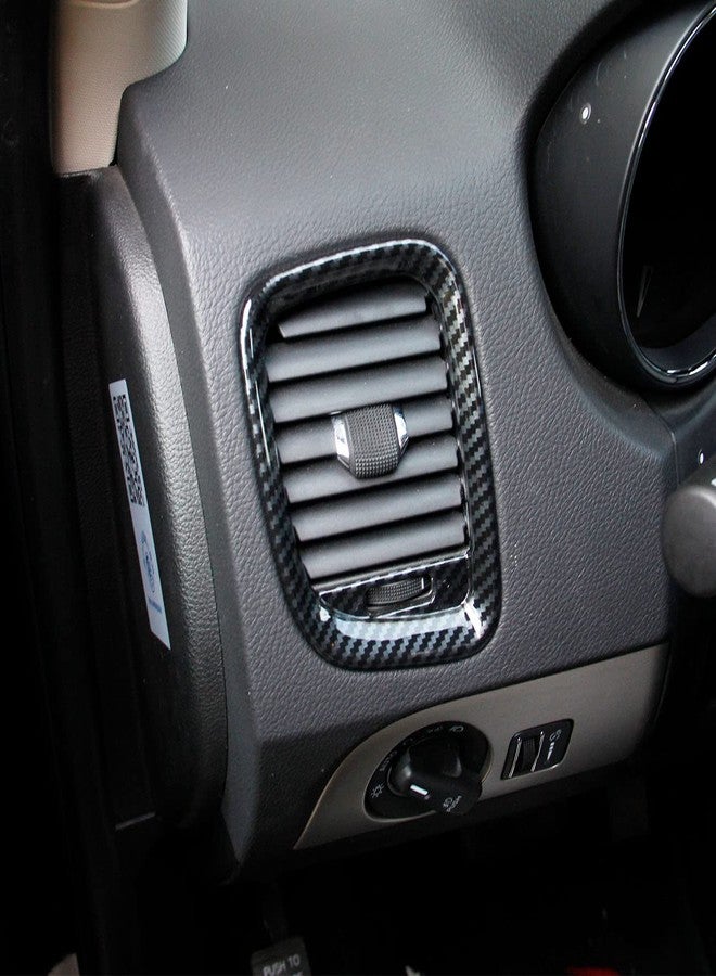 crosselec Carbon fiber dashboard air vent cover AC outlet trim kit for Dodge Durango 2011-2020 - Image 4